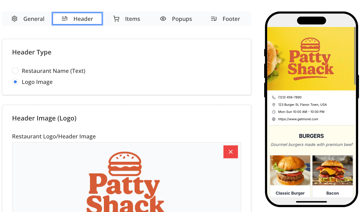screenshot of real-time preview